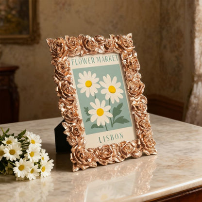 Mini Painting met Fotolijst – Bloemenmarkt Lissabon