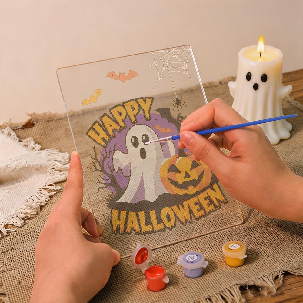 Schilder op Nummer Halloween Lamp - Fijne Halloween