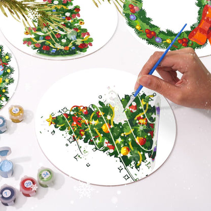 Schilderen op Nummer - Kerst Placemats | 4 Stuks