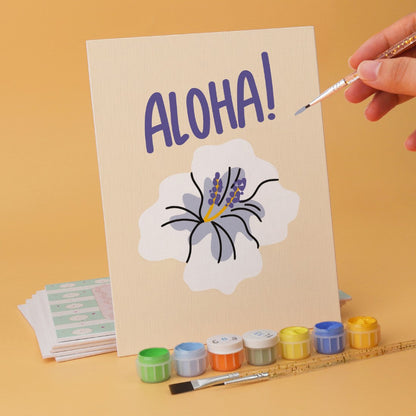 6 Houten Plaat Mini Paintings – Proosten en Wensen Set