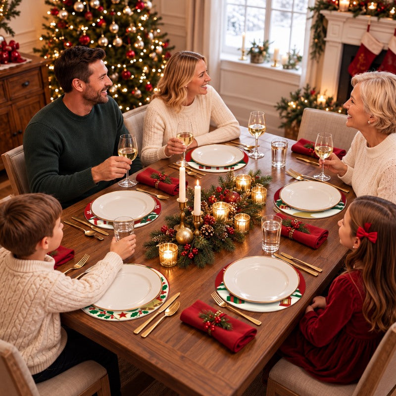 Schilder op Nummer Placemats – Klassieke Kerst Set
