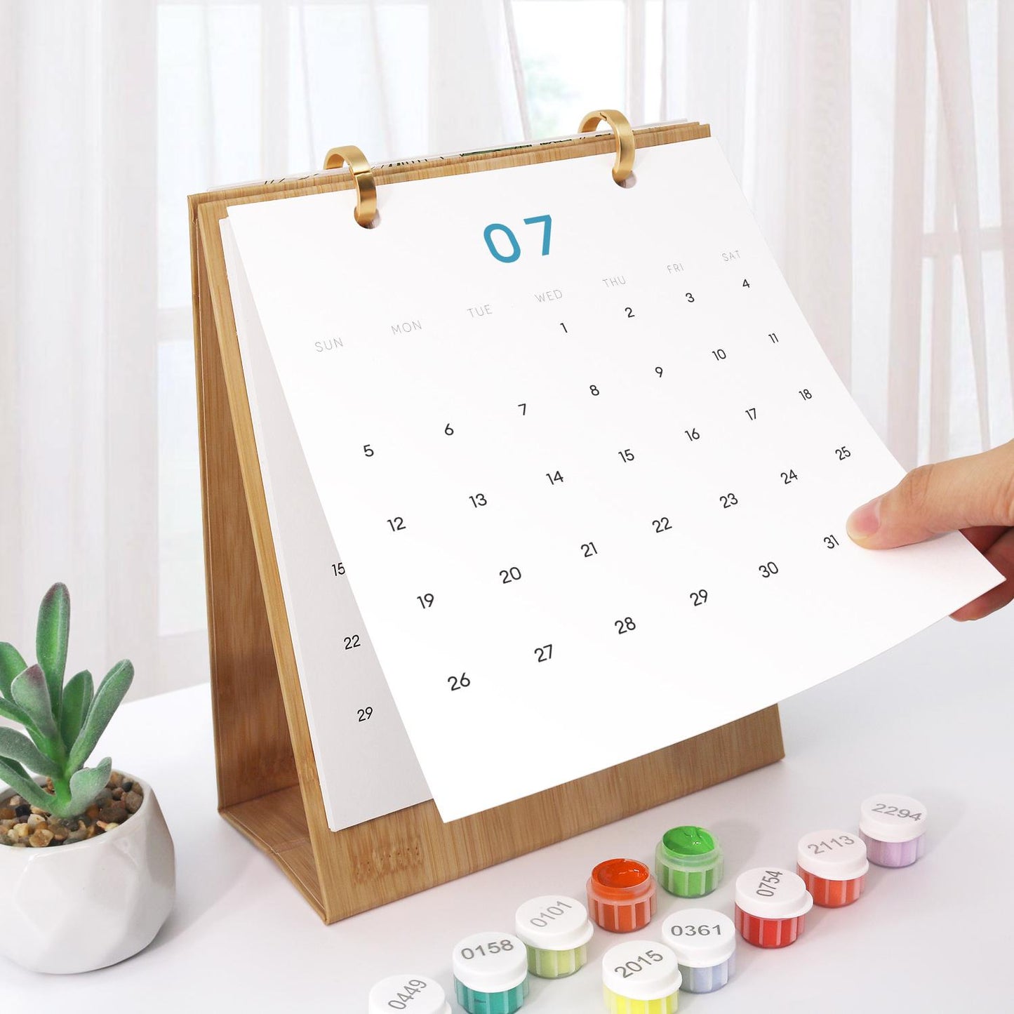 2026 Schilderen op Nummer Bureaukalender – Wereldreis Editie