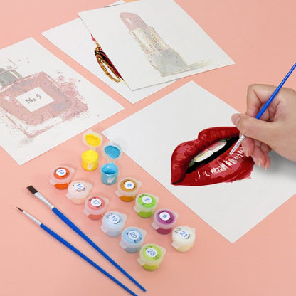 6 Mini Paintings | Red glamour set