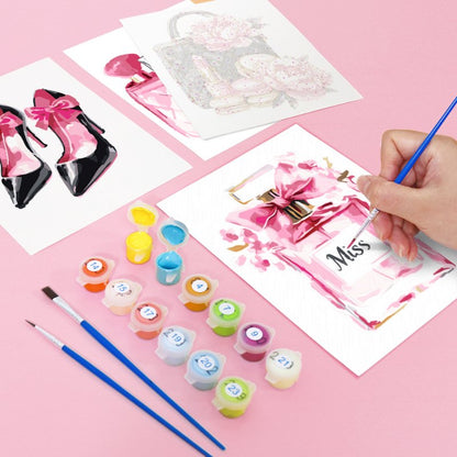 6 Mini Paintings | Pink glamour set