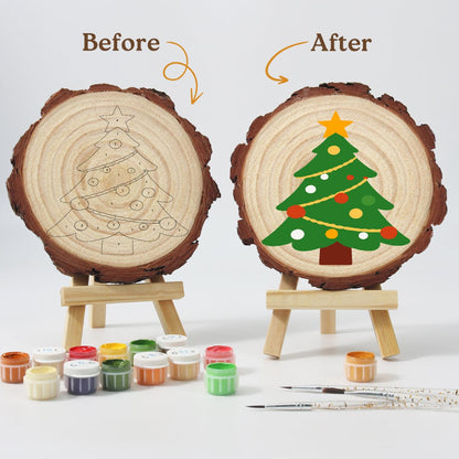 Schilder op Nummer Boomschijf - Kerstboom