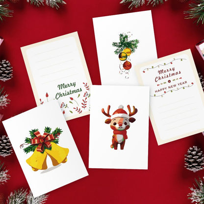 5 Schilderen op Nummer Ansichtkaarten - Kerst set