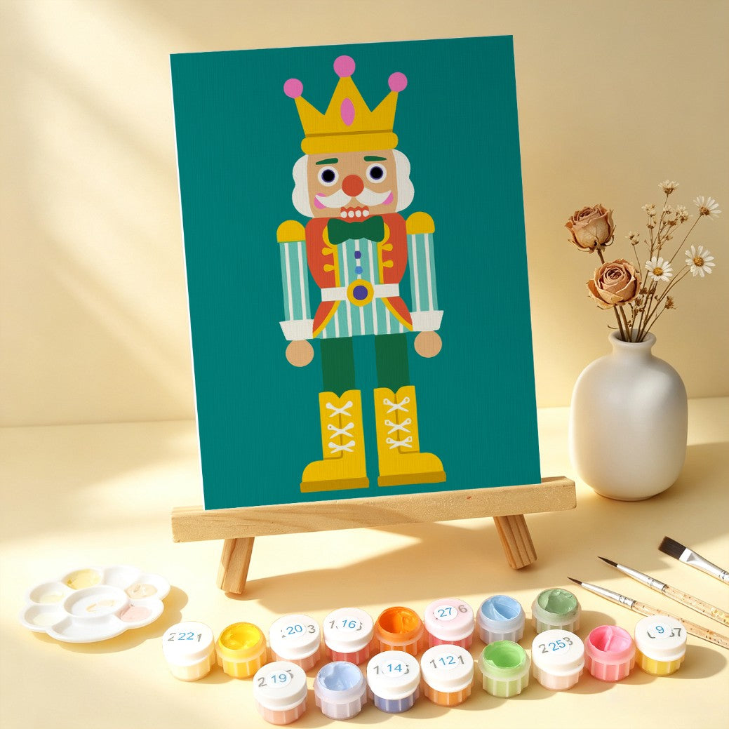 6 Houten Plaat Mini Paintings – Notenkraker Set