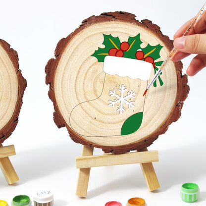Schilder op Nummer Boomschijf - Kerstkous