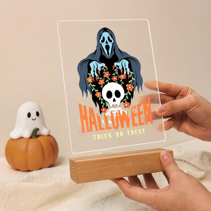 Schilder op Nummer Halloween Lamp - Vervloekte Schedel
