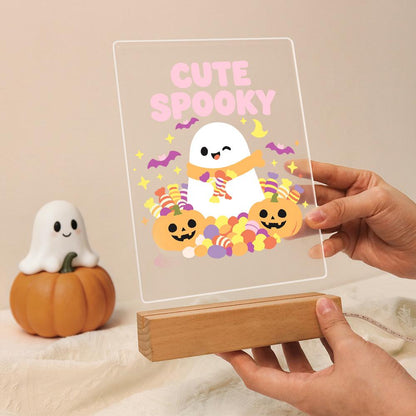 Schilder op Nummer Halloween Lamp - Schattige Geest