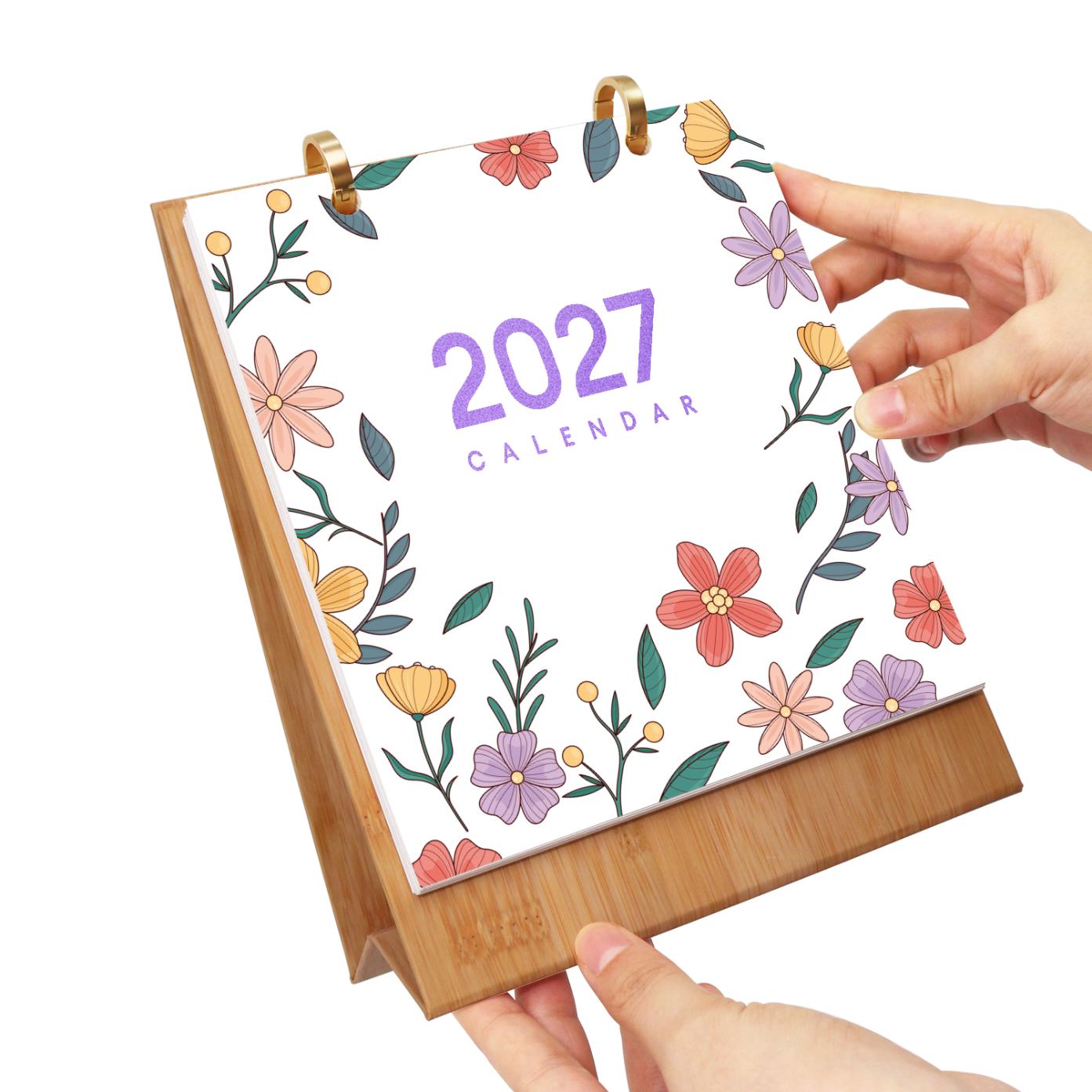 2027 Schilderen op Nummer Bureaukalender – Bloemen Editie
