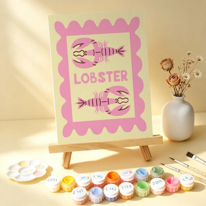6 Houten Plaat Mini Paintings – Mediterrane Vangst Set