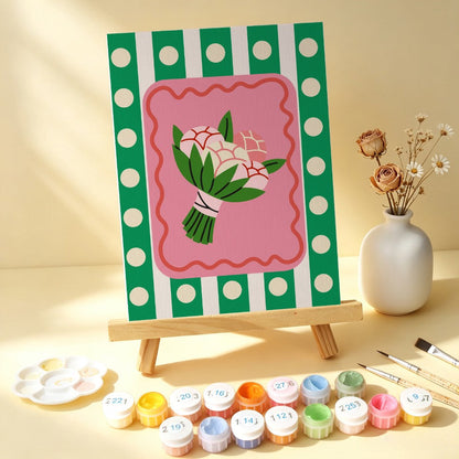 6 Houten Plaat Mini Paintings – Proosten en Wensen Set