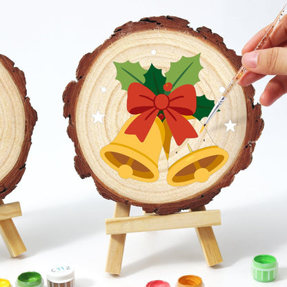 Schilder op Nummer Boomschijf - Kerstbellen