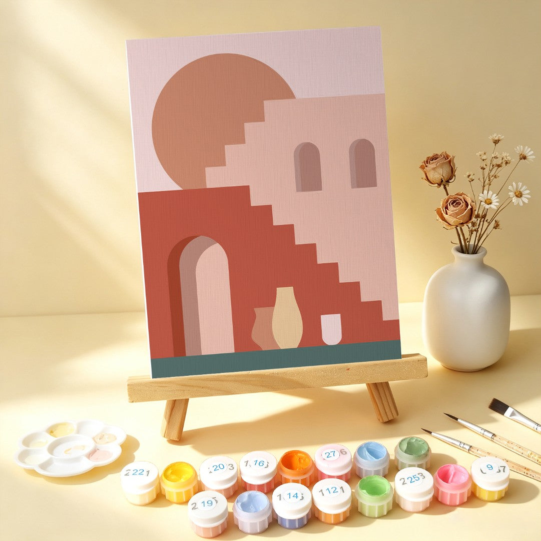 6 Houten Plaat Mini Paintings – Woestijndeuren Set