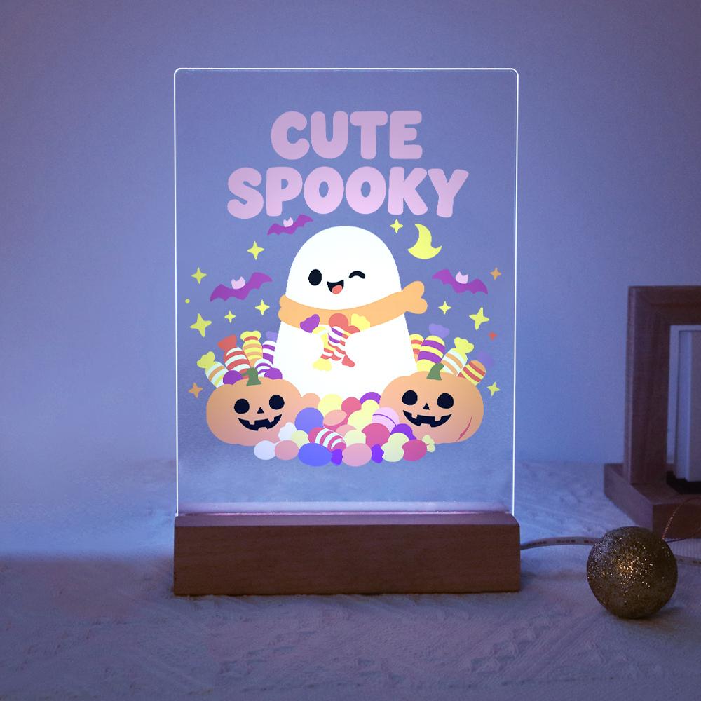 Schilder op Nummer Halloween Lamp - Schattige Geest