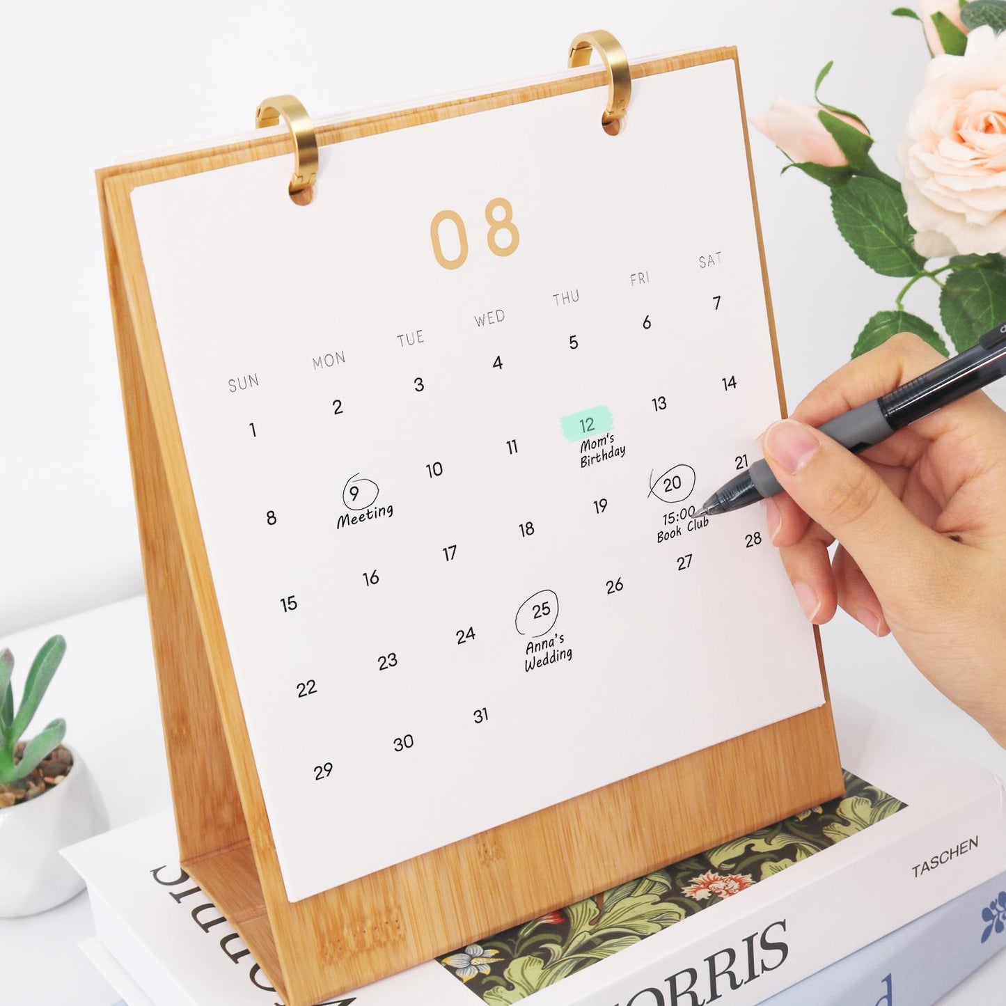 2027 Schilderen op Nummer Bureaukalender – Bloemenmarkt Editie