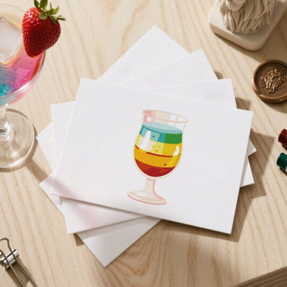 5 Schilderen op Nummer Ansichtkaarten - Cocktail set