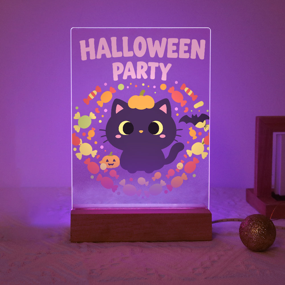 Schilder op Nummer Halloween Lamp - Pompoenpootjes
