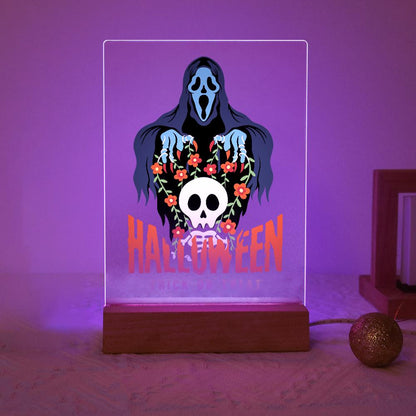 Schilder op Nummer Halloween Lamp - Vervloekte Schedel