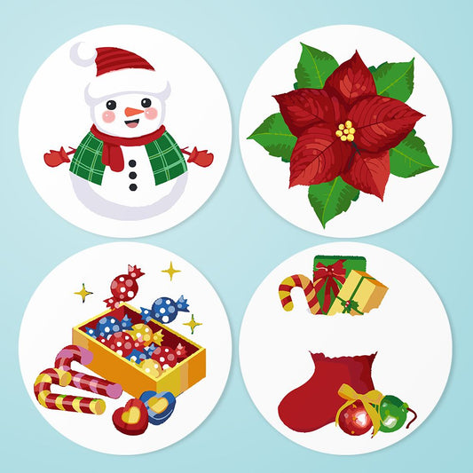 Schilder Op Nummers - Schilderen op Nummer - 4 Placemats | Kerst set