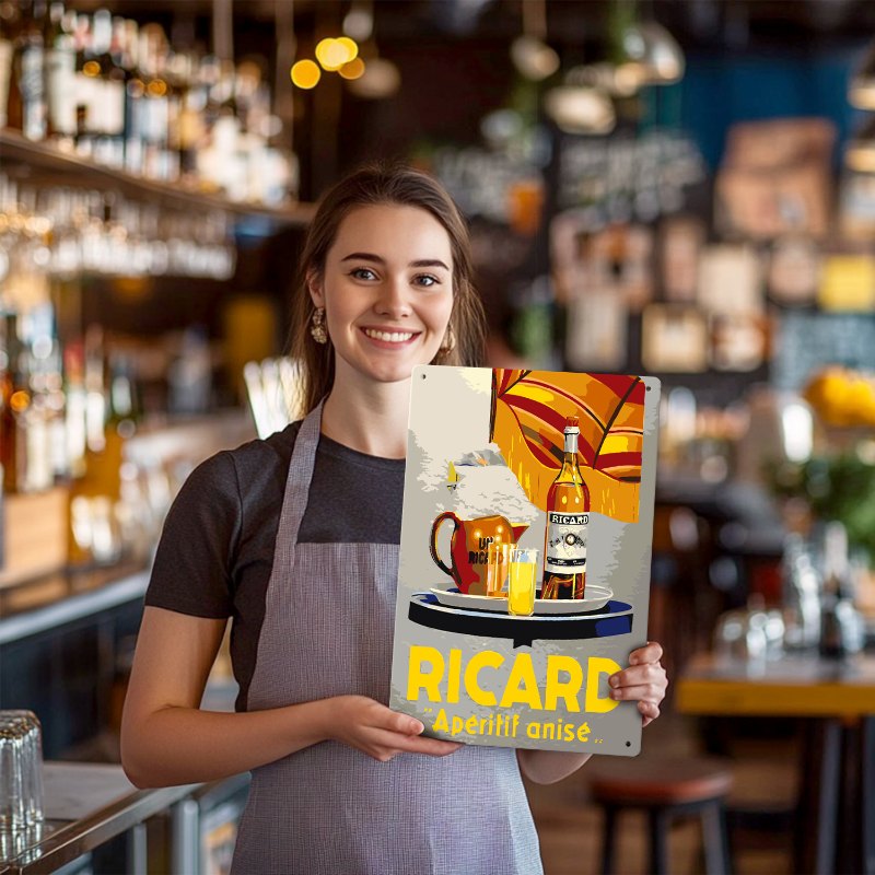 Metalen Schilder op Nummer Poster - Ricard Aperitif