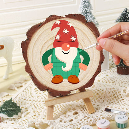 Schilder op Nummer Boomschijf - Kerstkabouter
