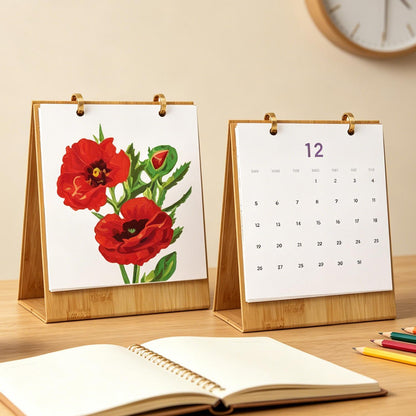 2027 Schilderen op Nummer Bureaukalender – Bloemen Editie