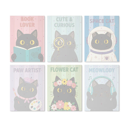 6 Houten Plaat Mini Paintings – Kat van Alle Markten Set