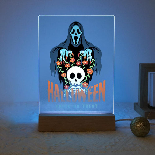 Schilder op Nummer Halloween Lamp - Vervloekte Schedel