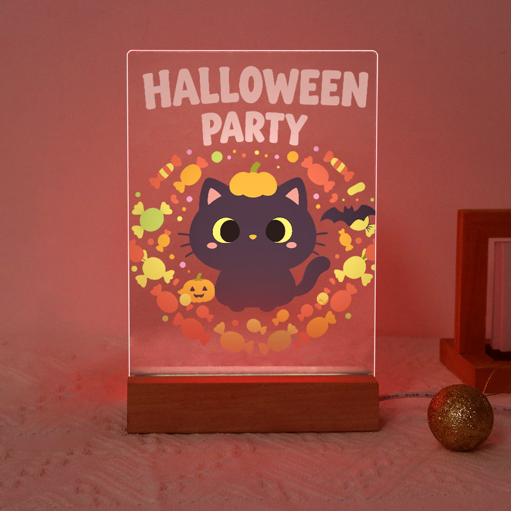 Schilder op Nummer Halloween Lamp - Pompoenpootjes