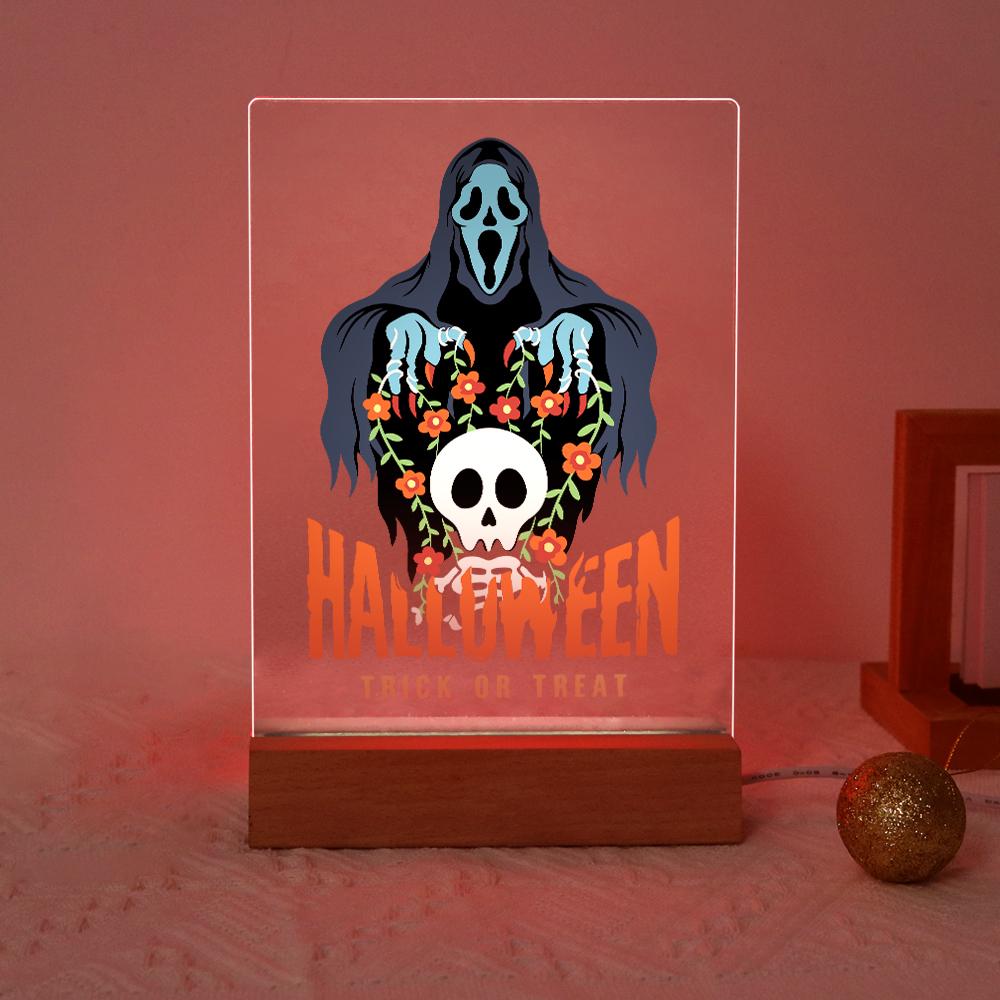 Schilder op Nummer Halloween Lamp - Vervloekte Schedel