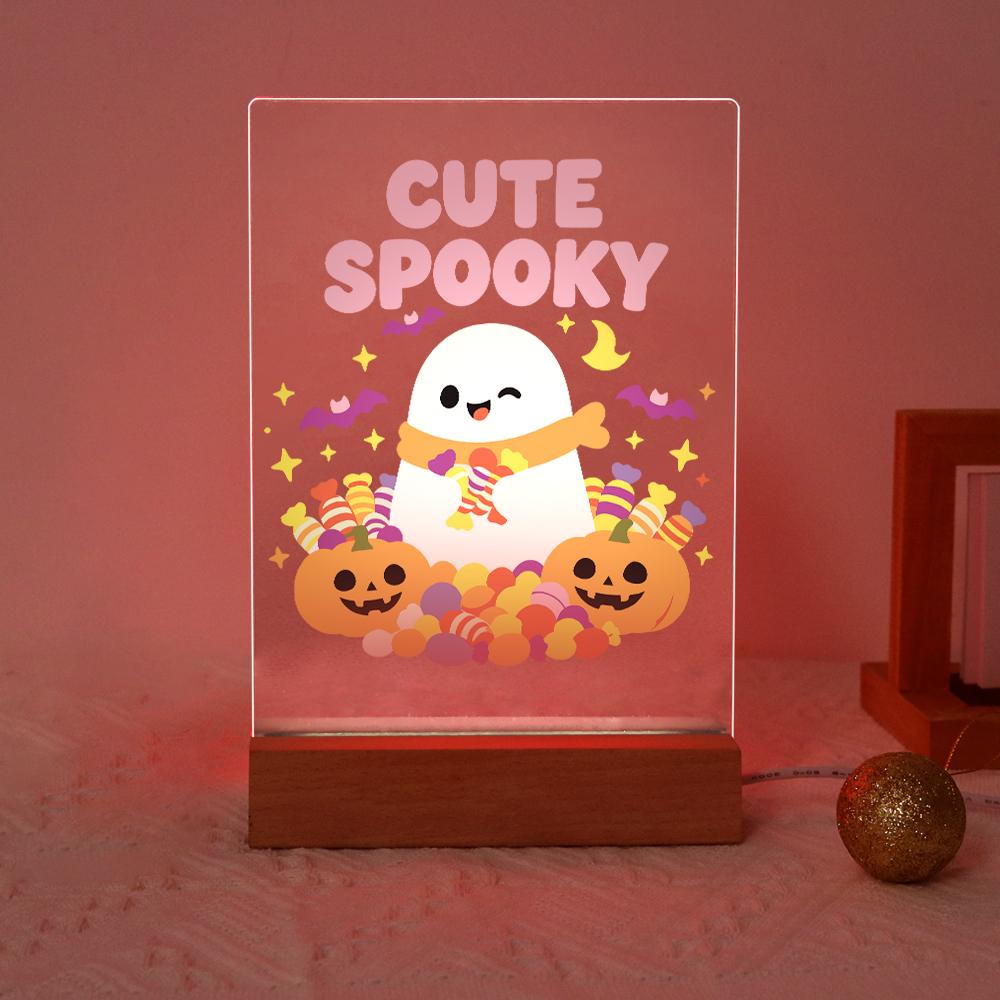 Schilder op Nummer Halloween Lamp - Schattige Geest
