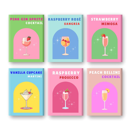 Schilder Op Nummers - 6 Mini Paintings | Sip & Sparkle Cocktail set