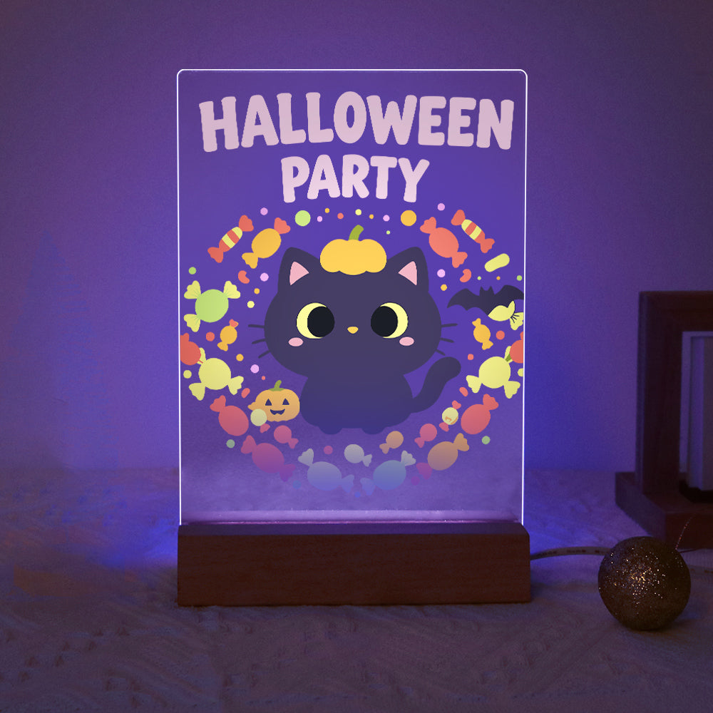 Schilder op Nummer Halloween Lamp - Pompoenpootjes