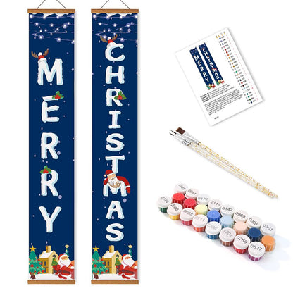 Schilder op Nummer Deurpanelen - Merry Christmas set