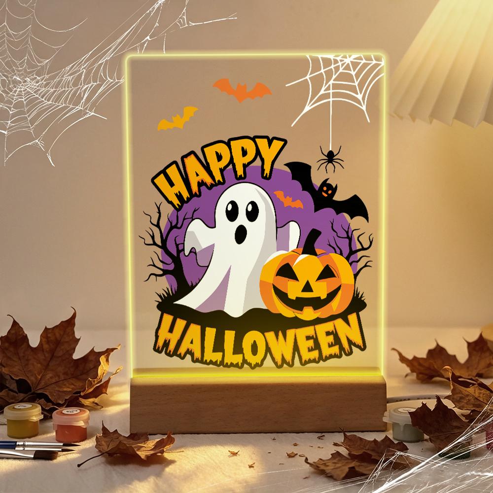 Schilder op Nummer Halloween Lamp - Fijne Halloween