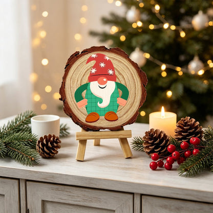 Schilder op Nummer Boomschijf - Kerstkabouter