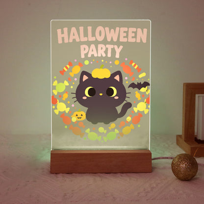Schilder op Nummer Halloween Lamp - Pompoenpootjes