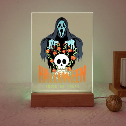 Schilder op Nummer Halloween Lamp - Vervloekte Schedel