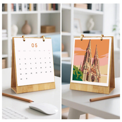 2027 Schilderen op Nummer Bureaukalender – Vintage Reizen Editie
