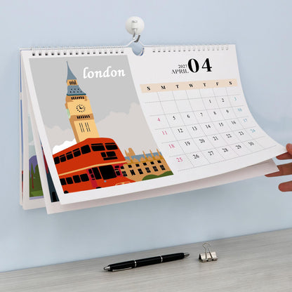 2027 Schilderen op Nummer kalender | Beroemde monumenten editie