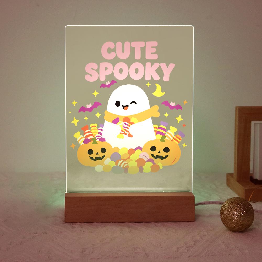 Schilder op Nummer Halloween Lamp - Schattige Geest