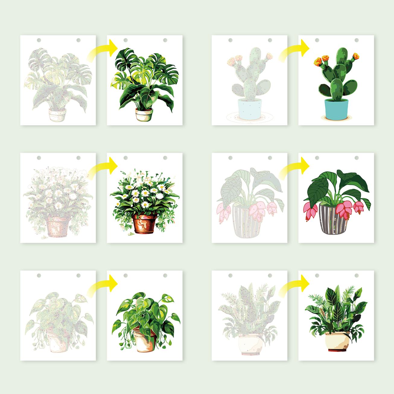 2027 Schilderen op Nummer Bureaukalender – Planten Editie