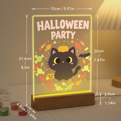 Schilder op Nummer Halloween Lamp - Pompoenpootjes
