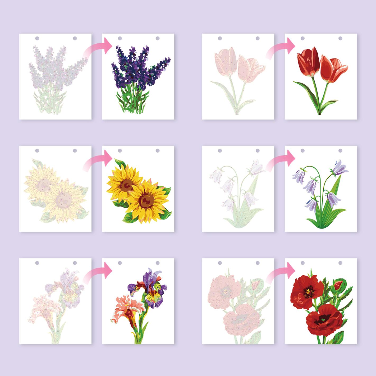2027 Schilderen op Nummer Bureaukalender – Bloemen Editie