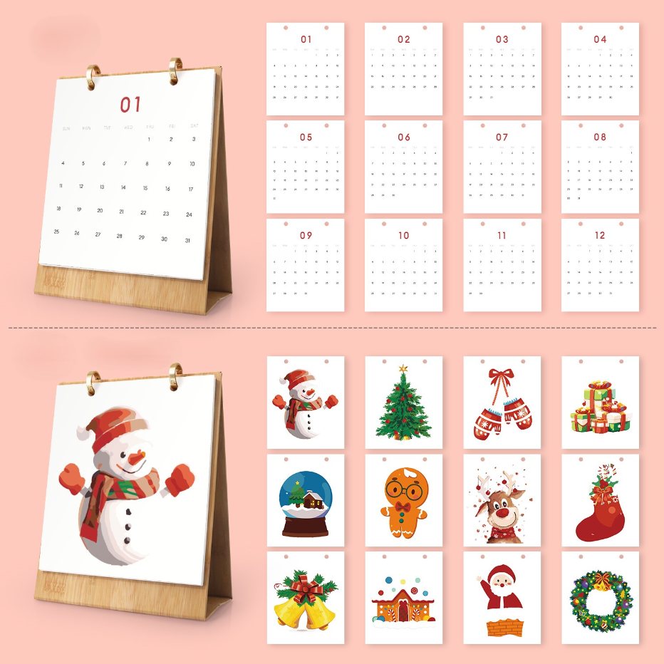 2026 Schilderen op Nummer Bureaukalender – Merry Christmas Editie