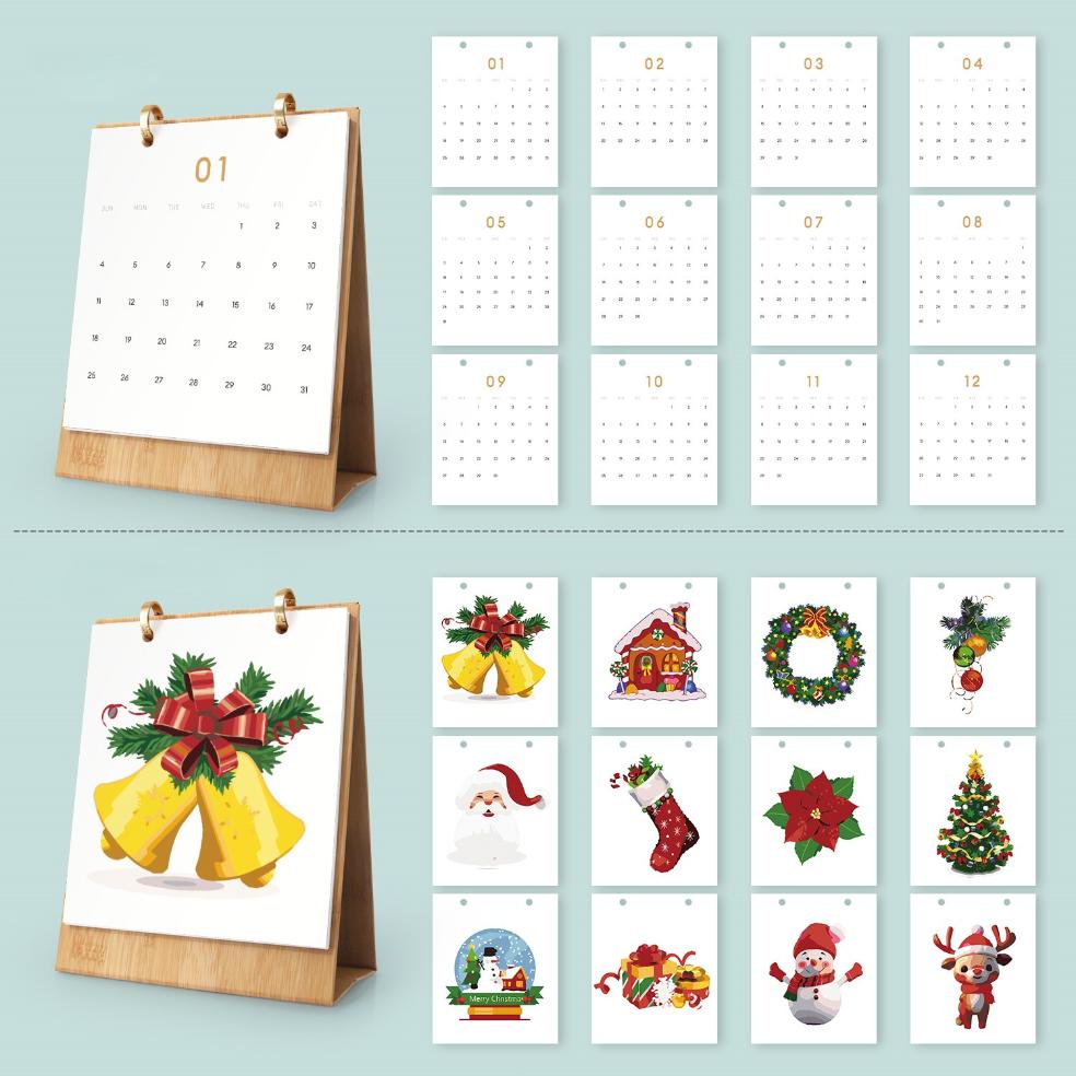 2026 Schilderen op Nummer Bureaukalender – Kerst Editie