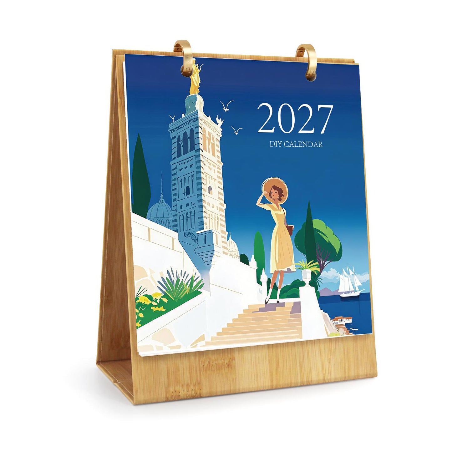 2027 Schilderen op Nummer Bureaukalender – Wereldreis Editie
