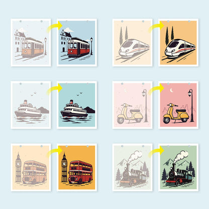 2027 Schilderen op Nummer Bureaukalender – Vintage Reizen Editie